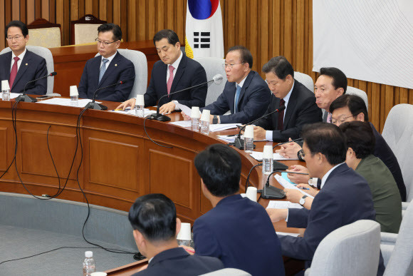 16일 오전 국회에서 열린 국민의힘 원내대책회의.(사진=연합뉴스 제공)