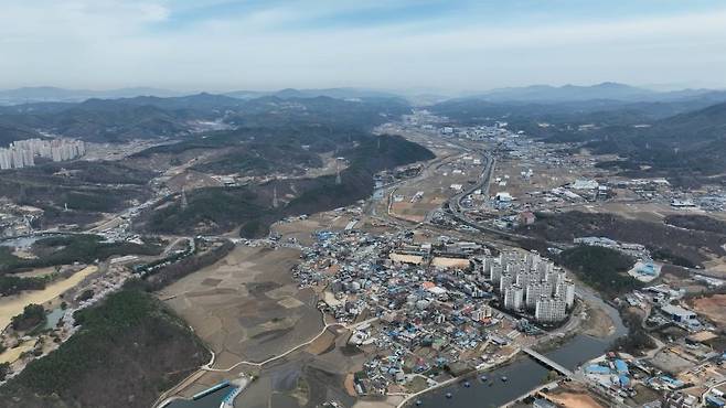 첨단 시스템반도체 국가산단이 들어설 처인구 남사읍과 이동읍 일대 전경. 뉴시스