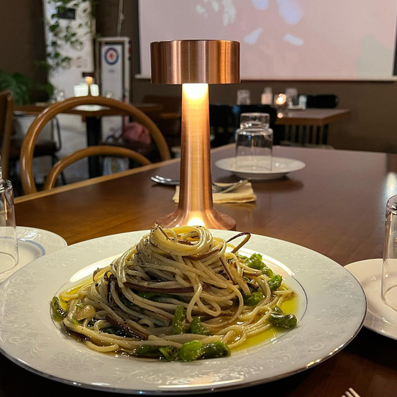 The gosari (dried bracken) pasta at Villa de Costes [VILLA DE COSTES]