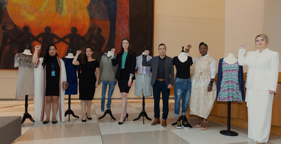 ″What were you wearing?″ exhibition organized by Spotlight Initiative and RISE in New York in 2022. [SPOTLIGHT INITIATIVE]