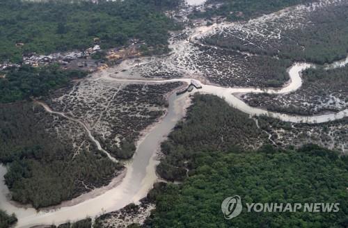 나이지리아 니제르 델타 지역 원유 유출 피해 [로이터 연합뉴스 자료사진, 기사와 직접적인 관련 없음, 재판매 및 DB 금지]