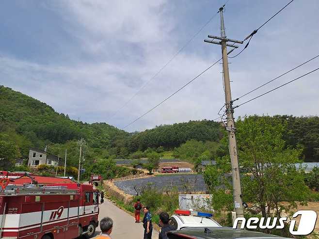 강원 평창군 대화면 대화리 산불 현장.(강원도소방본부 제공)