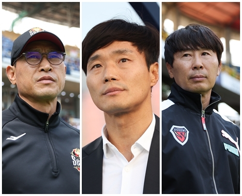 서울 안익수(왼쪽부터), 제주 남기일, 포항 김기동 감독. 제공 | 한국프로축구연맹