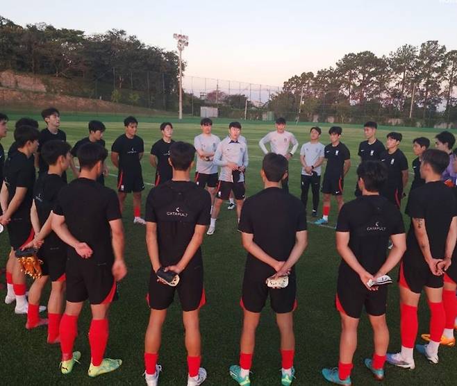 브라질 상파울루에서 전지훈련을 치르고 있는 U-20 축구대표팀 [대한축구협회 제공. 재판매 및 DB 금지]