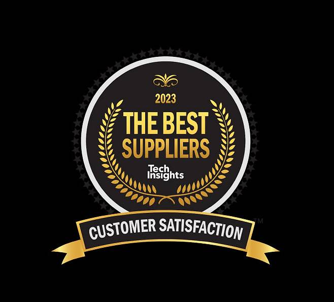 테크인사이츠 선정 ‘2023 THE BEST SUPPLIERS’ 로고