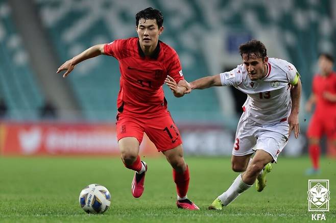 ▲ 김은중호의 핵심인 강성진 ⓒ대한축구협회