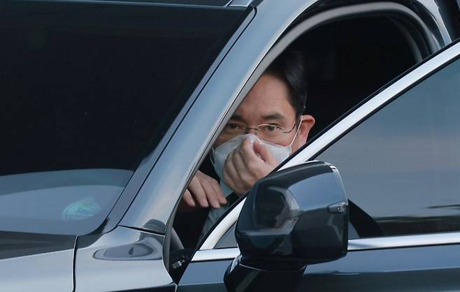 지난 2020년 당시 이재용 삼성전자 회장이 팰리세이드를 타고 등장한 모습. [연합]