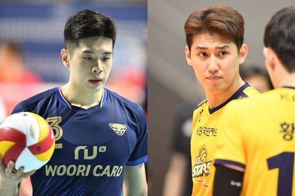 황승민(왼쪽)-한성정(오른쪽). 제공 | 한국배구연맹