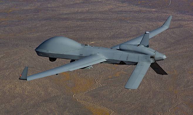 ‘킬러 드론’으로 불리는 ‘그레이 이글’(MQ-1C) 무인 공격 정찰기. 제너럴 아토믹스 제공