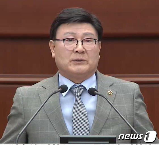 26일 문승우 전북도의원이 임시회에서 5분 발언을 하고 있다.2023.5.26/뉴스1