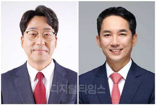 강성희(왼쪽) 진보당 의원과 박민식 국가보훈부 장관 후보자. <디지털타임스 DB>