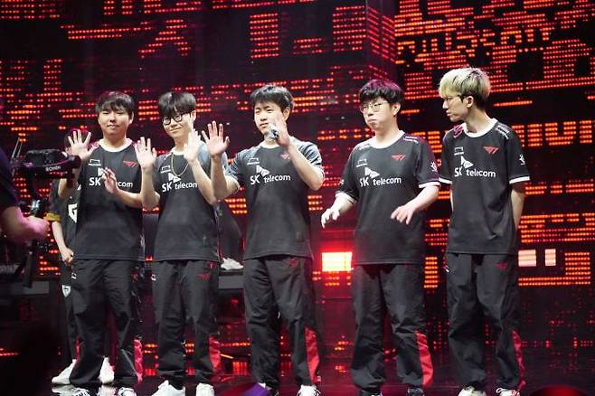 T1 선수단.&nbsp; &nbsp;라이엇게임즈