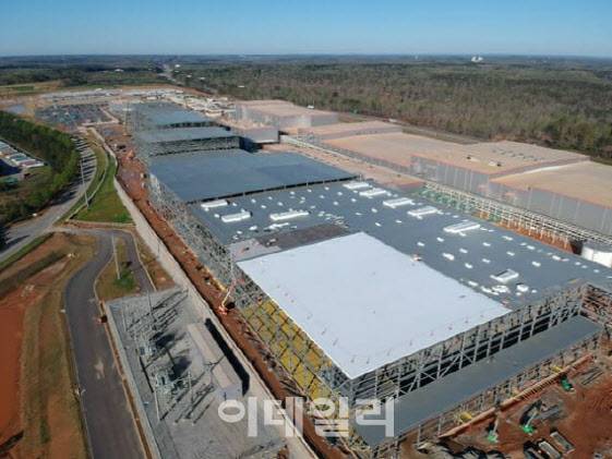 SK온이 미국 조지아주에 건설중인 배터리 공장.(사진=SK온)