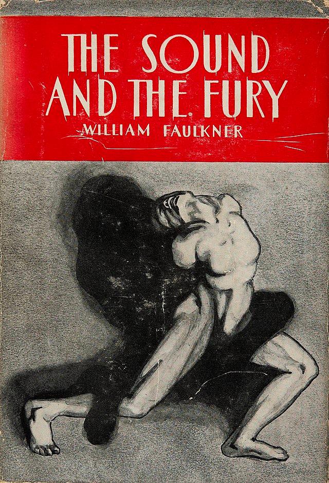 윌리엄 포크너가 쓴 '소리와 분노'의 초판 표지. 위키피디아 커먼스