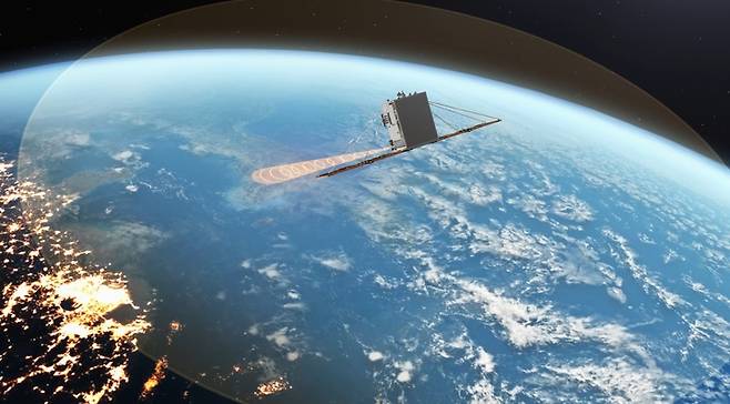 지상 관측 임무를 수행 중인 '차세대소형위성 2호' 상상도. (사진=한국항공우주연구원 제공) *재판매 및 DB 금지