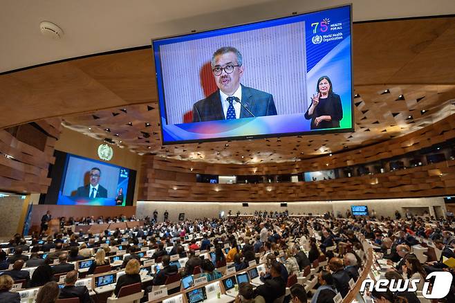 세계보건총회(WHA). 2023.05.21. ⓒ 로이터=뉴스1