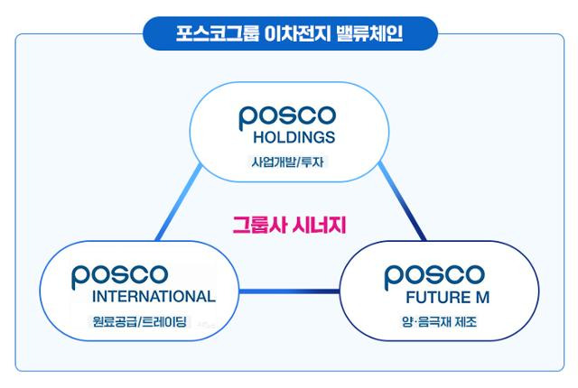 포스코그룹 이차전지 밸류체인. 포스코인터내셔널 제공