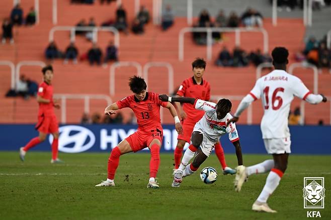 한국-감비아전 모습.  /사진=대한축구협회 제공