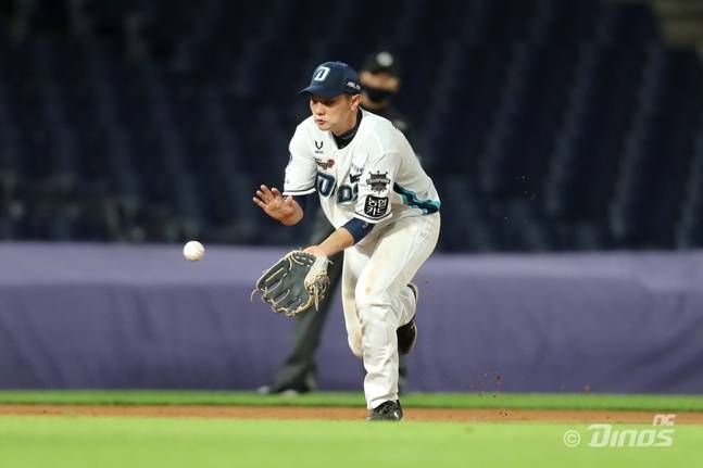 NC 최보성의 수비 모습. /사진=NC 다이노스 제공