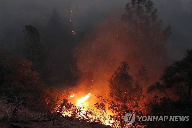 작년 9월 캘리포니아 북부에서 발생한 산불 [EPA=연합뉴스 자료사진]