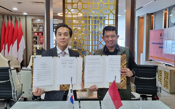 한국과학기술정보연구원(KISTI)이 5월 31일 인도네시아 재난관리청(BNPB)과 양해각서(MOU)를 체결했다. [사진=KISTI]