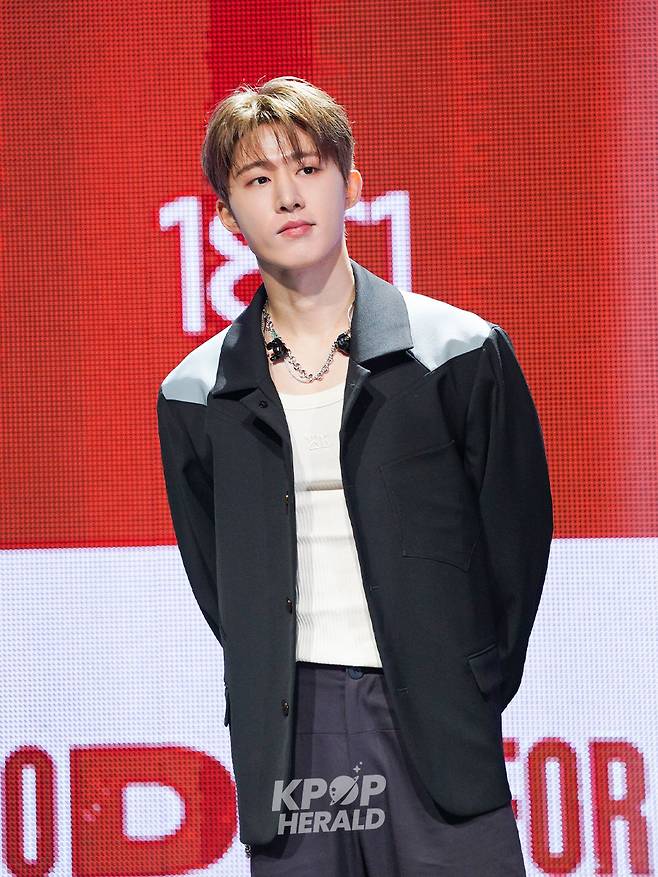 Rapper-songwriter B.I speaks during a press conference about his second LP "To Die For" held in Seoul on Thursday. (Kim Dong-joo/The Korea Herald)
