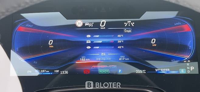 벤츠 EQS AMG와 EQE AMG 등에서 볼 수 있는 '슈퍼스포츠' 클러스터 디자인 (사진=조재환 기자)