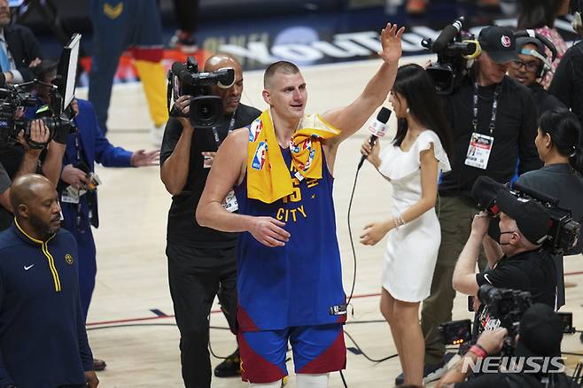 [덴버=AP/뉴시스]덴버 너기츠의 니콜라 요키치