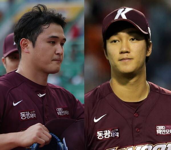 최원태(왼쪽)와 안우진. ⓒ키움 히어로즈