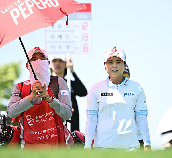 2023년 한국여자프로골프(KLPGA) 투어 롯데 오픈 우승 경쟁에 뛰어든 최혜진 프로가 3라운드에서 경기하는 모습이다. 사진제공=KLPGA