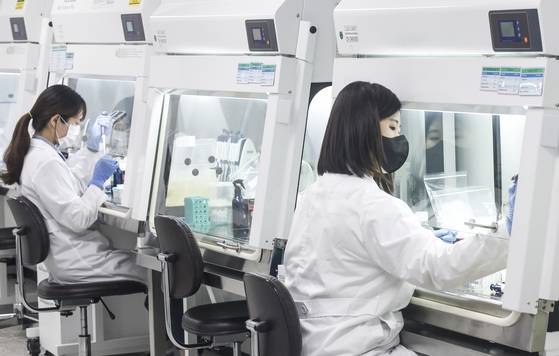 지난달 31일 오전 서울 동작구 국방부 유해발굴감식단에서 연구원들이 6.25 전사자 신원 확인을 위한 유전자 감정을 하고 있다. 최기웅 기자