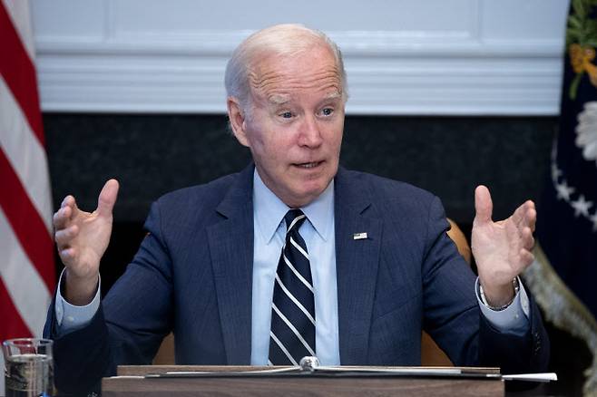 조 바이든 미국 대통령이 지난달 31일(현지시간) 워싱턴DC 백악관에서 부채한도 합의와 관련해 기자회견을 하고 있다. (사진=연합뉴스)