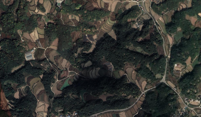 경북 영주시 간부 공무원 안모씨의 시유지 훼손 의혹 지역 모습이 담긴 위성사진. 구글어스 캡쳐