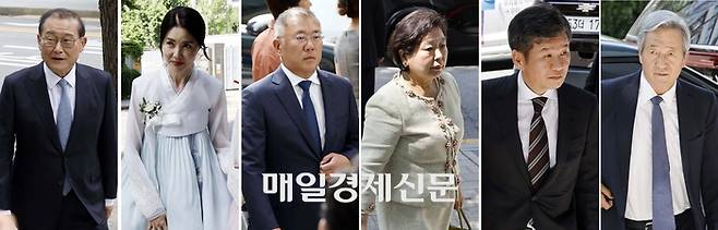 지난 2일 정몽원 HL그룹 회장의 차녀 정지수씨와 백지연 전 아나운서의 외아들 강인찬씨가 서울 종로구 종교교회에서 결혼식을 치렀다. [김호영기자]