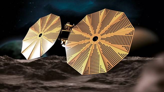아랍에미리트(UAE)가 소행성 '269 유스티티아'에 보낼 착륙선의 상상도. UAE 우주청
