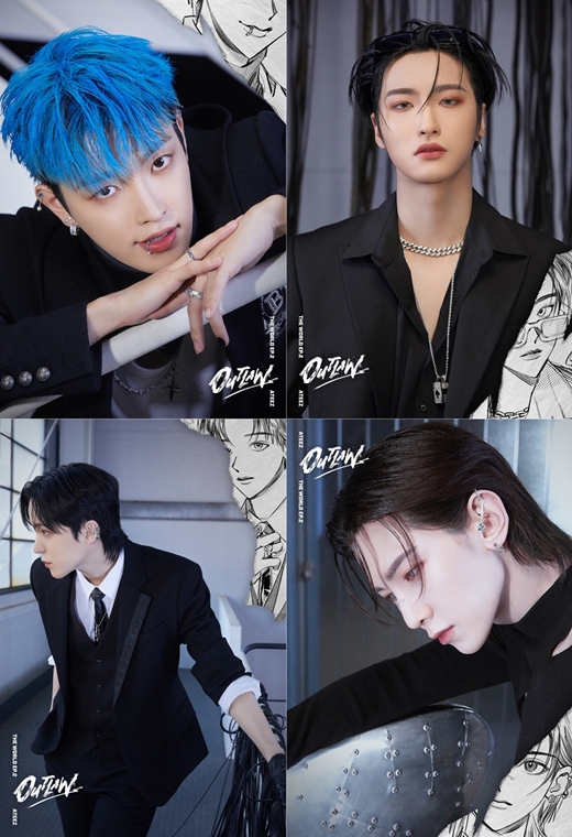 Group Ateez (ATEEZ) has added a different charm with cartoon concepts.At 0 oclock on the 5th, Ateez released the second personal Concepts Photo of Hong Jung, Sung Hwa, Jeong Yun-ho and Kang Yeo-sang in Mini 9 The World Wide Web Episode 2: OUTLAW.Hong-jung, who caught the eye with a blue-toned hairstyle, emanated a provocative charm with colorful earrings and lip pierce, while the torch used sunglasses to turn all the hair back and boasted a distinctive look with urban feelings.Jeong Yun-ho, who raised his back hair long, not only boasted a dandy charm with suit styling, but Kang Yeo-sang also boasted an unrealistic visual with only a side face.Especially, this personal Concepts Photo is filled with illustrations of each member along with photographs of the members, and it stimulates curiosity with Feelings that seem to look into a comic book page.Meanwhile, Ateezs mini-album The World Wide Web Episode 2: Outlaw will be released at 1 pm on the 16th.