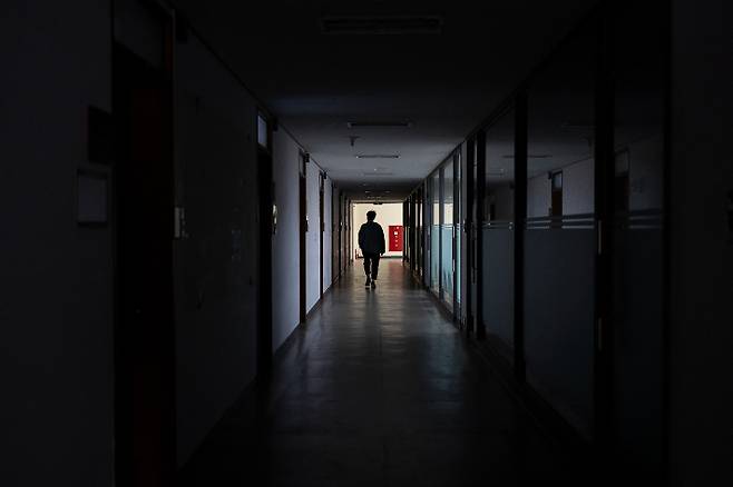 불 꺼진 강의실. 연합뉴스