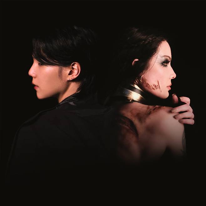 방탄소년단(BTS)의 멤버 슈가(왼쪽)와 아티스트 할시가 함께 작업한 ‘디아블로4’의 테마곡과 뮤직비디오가 공개됐다. 제공 | 블리자드