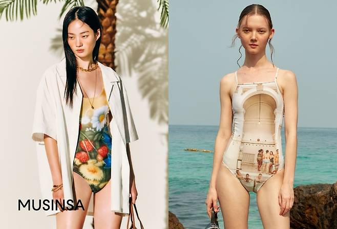 과감한 프린팅이 돋보이는 여성 수영복 [사진 제공 = 무신사]