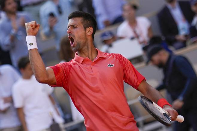 세르비아의 노박 조코비치. 파리|AP 연합뉴스