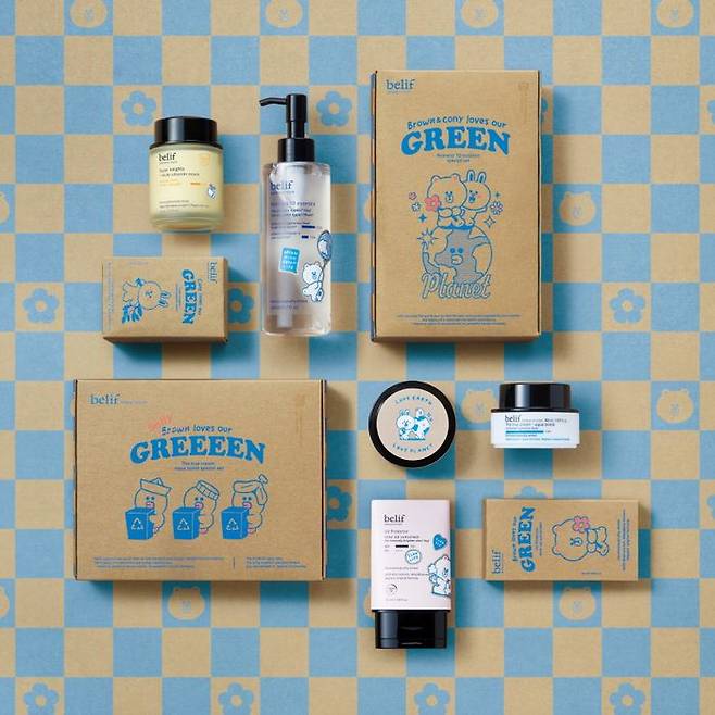 빌리프 라인프렌즈 에코 에디션 4종.ⓒLG생활건강