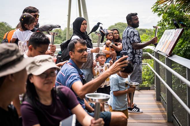 먹이주기 체험을 통해 생태계와 교감하는 장을 제공 / 사진=만다이 그룹