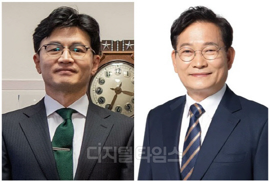 한동훈(왼쪽) 법무부 장관과 송영길 전 더불어민주당 대표. <디지털타임스 DB>