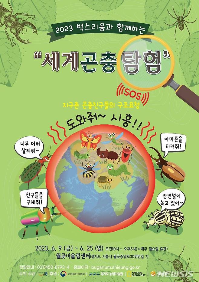 세계 곤충 탐험 안내 포스터.