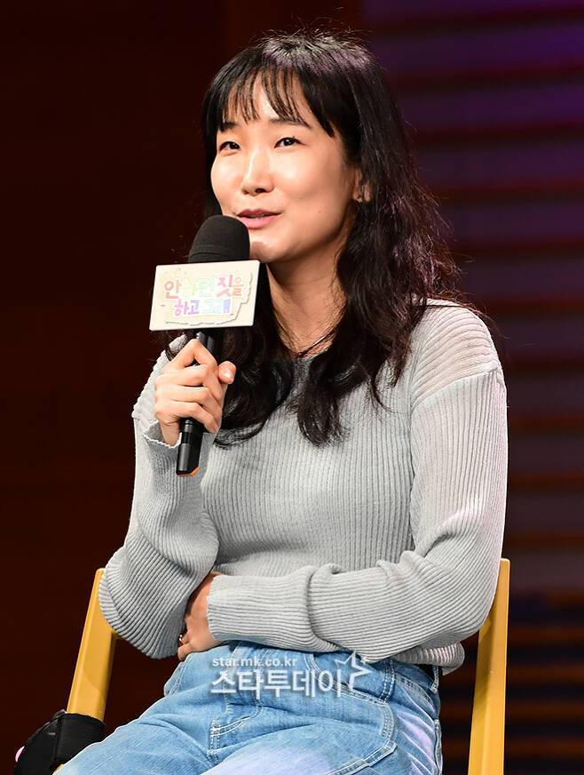 ‘안 하던 짓’ 제작발표회에 참석한 강성아 PD. 사진| 강영국 기자