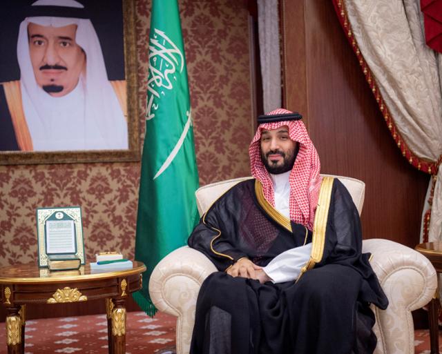무함마드 빈 살만 사우디아라비아 왕세자가 지난 6일 사우디 제다에서 토니 블링컨 미국 국무장관과 회담하고 있는 모습. 제다=로이터 연합뉴스