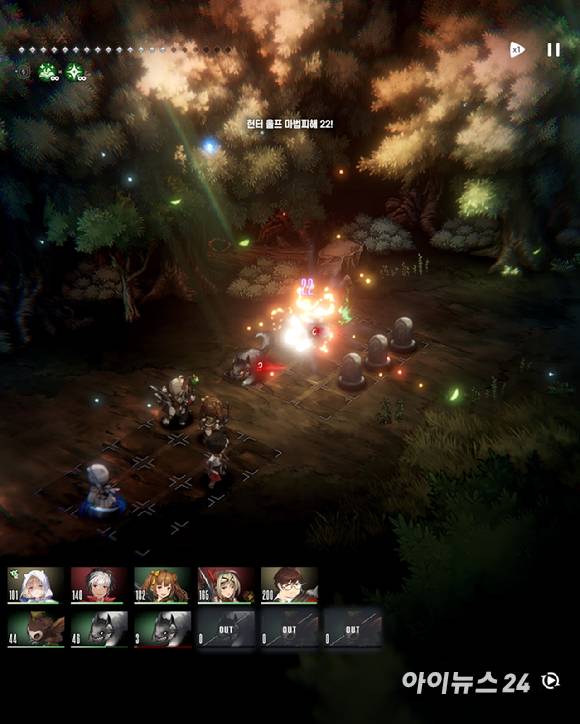 브라운더스트2 전투 화면.