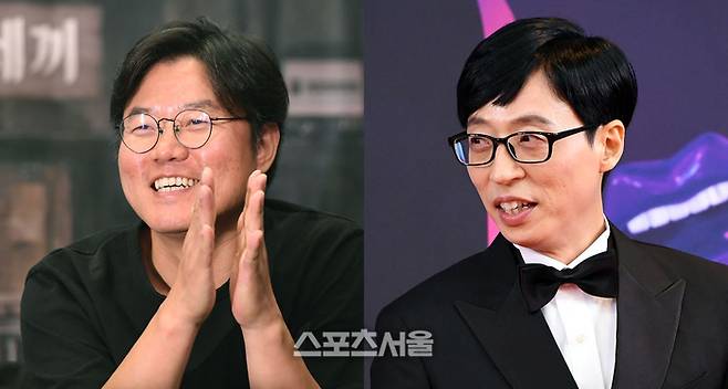 나영석 PD(왼쪽)와 MC 유재석. 스포츠서울DB
