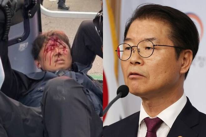 김준영 한국노총 금속노련 사무처장(왼쪽)과 이정식 장관. 한국노총 연합뉴스