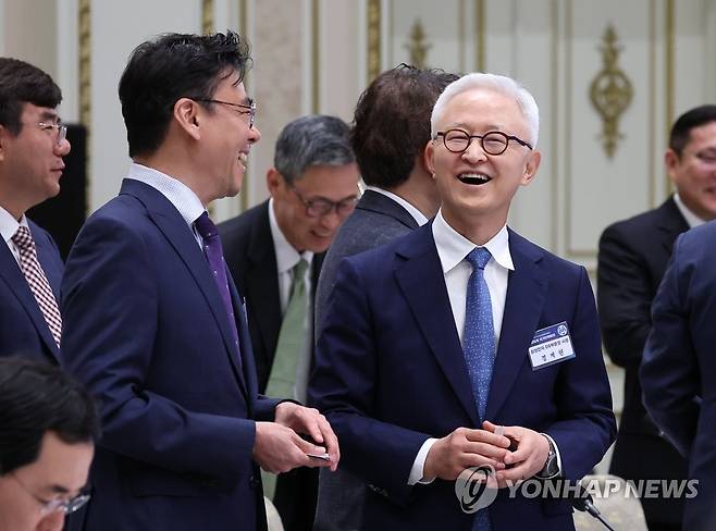 반도체 국가전략회의에 참석한 경계현 삼성전자 DS부문장 [연합뉴스 자료사진]